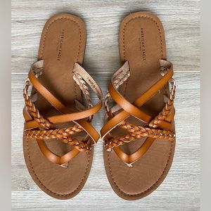 AMERICAN EAGLE Leather Strappy Sandals